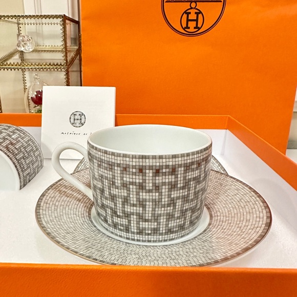Authentic Hermes Mosaique au 24 tea cup and saucer - Picture 2 of 5